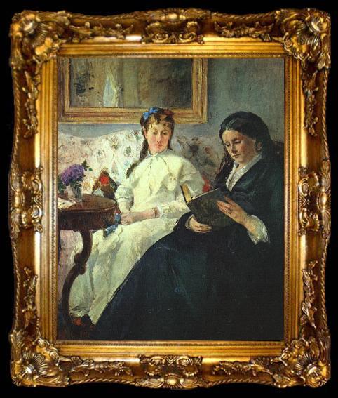 framed  Berthe Morisot The Mother and Sister of the Artist, ta009-2